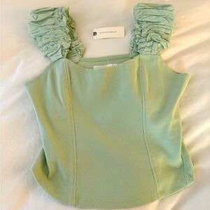 Anthropologie top mint color
